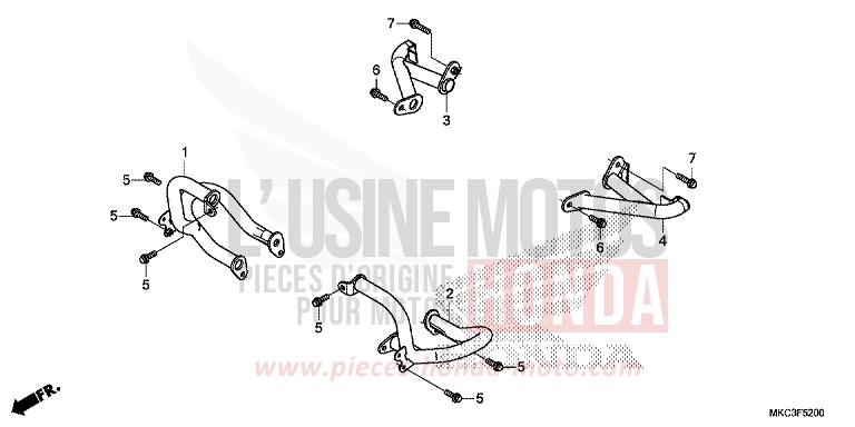 ENGINE GUARD for Gold Wing CANDY ARDENT RED (R367) from 2018